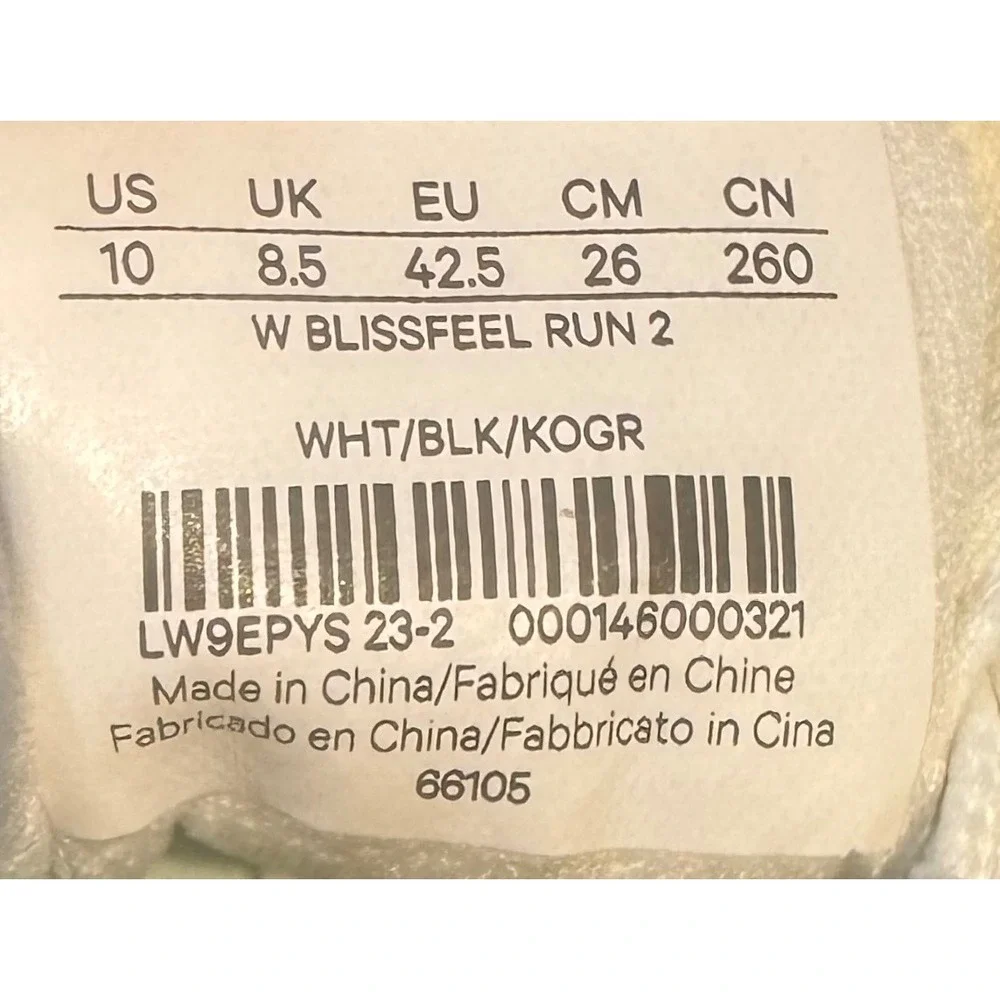 Lululemon Blissfeel 2 Running Shoes White Black Green Women Size 10 LW9EPYS